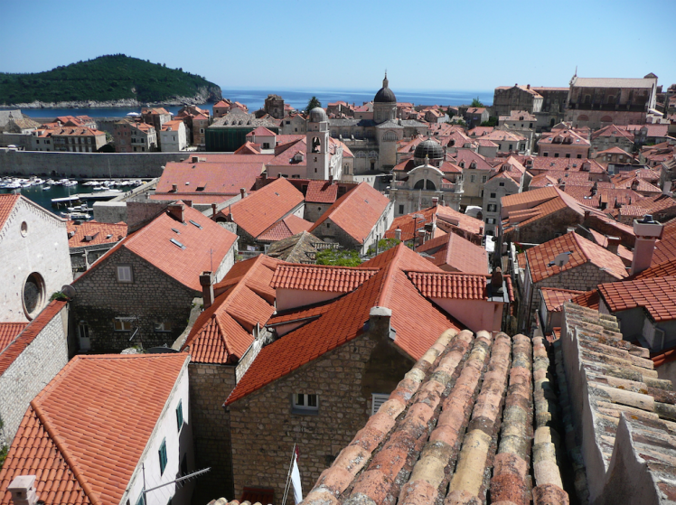 The terracotta rooftops of Dubrovnik.